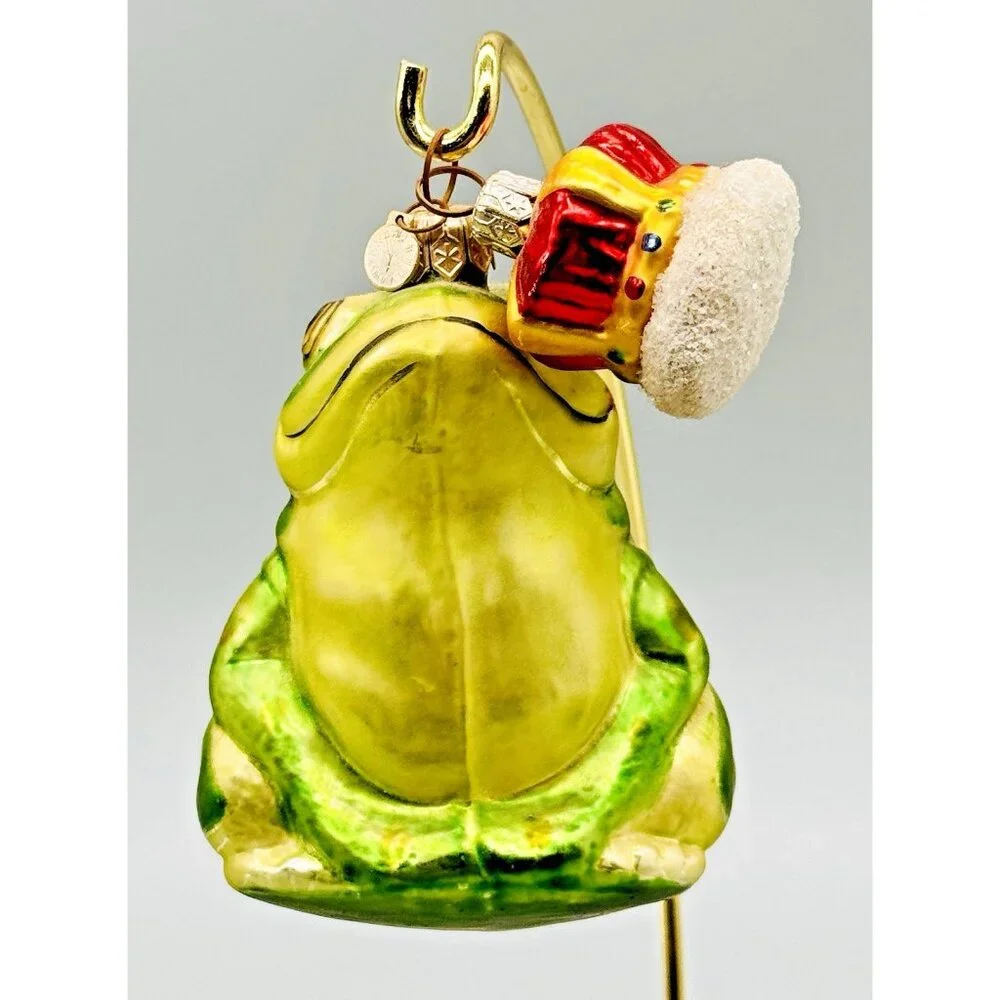 Department 56 Glass Frog Prince With Crown  Kiss Poland‎ Ornament  4 inch